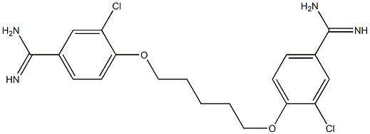 4,4'-[1,5-Pentanediylbis(oxy)]bis[3-chlorobenzamidine] Structure