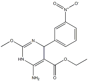 6-Amino-1,4-dihydro-2-methoxy-4-(3-nitrophenyl)pyrimidine-5-carboxylic acid ethyl ester Structure