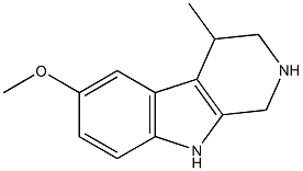 1,2,3,4-Tetrahydro-6-methoxy-4-methyl-9H-pyrido[3,4-b]indole 结构式