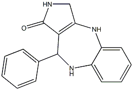 3,4,9,10-Tetrahydro-10-(phenyl)pyrrolo[3,4-b][1,5]benzodiazepin-1(2H)-one,,结构式