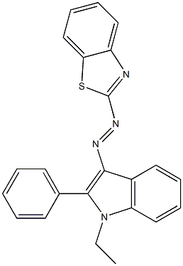 2-[(1-Ethyl-2-phenyl-1H-indol-3-yl)azo]benzothiazole Structure