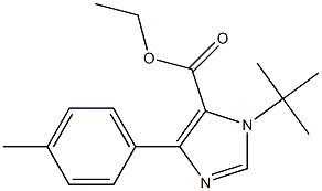 1-tert-Butyl-4-(4-methylphenyl)-1H-imidazole-5-carboxylic acid ethyl ester 结构式