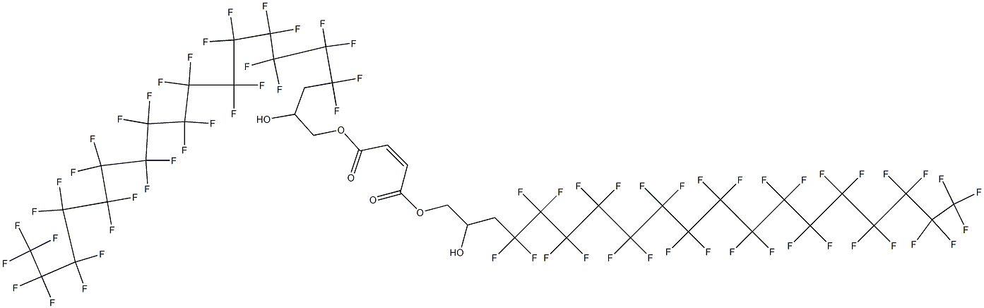 Maleic acid bis[2-hydroxy-3-(tritriacontafluorohexadecyl)propyl] ester 结构式