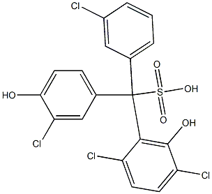 (3-Chlorophenyl)(3-chloro-4-hydroxyphenyl)(2,5-dichloro-6-hydroxyphenyl)methanesulfonic acid