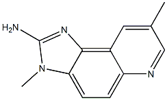 3,8-ジメチル-3H-イミダゾ[4,5-f]キノリン-2-アミン 化学構造式