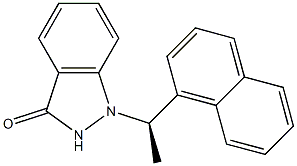 1-[(R)-1-(1-ナフタレニル)エチル]-1H-インダゾール-3(2H)-オン 化学構造式