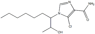 5-Chloro-1-[1-(1-hydroxyethyl)heptyl]-1H-imidazole-4-carboxamide,,结构式