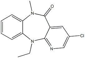 6,11-Dihydro-3-chloro-11-ethyl-6-methyl-5H-pyrido[2,3-b][1,5]benzodiazepin-5-one Structure