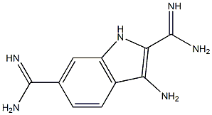 3-Amino-1H-indole-2,6-dicarboxamidine,,结构式