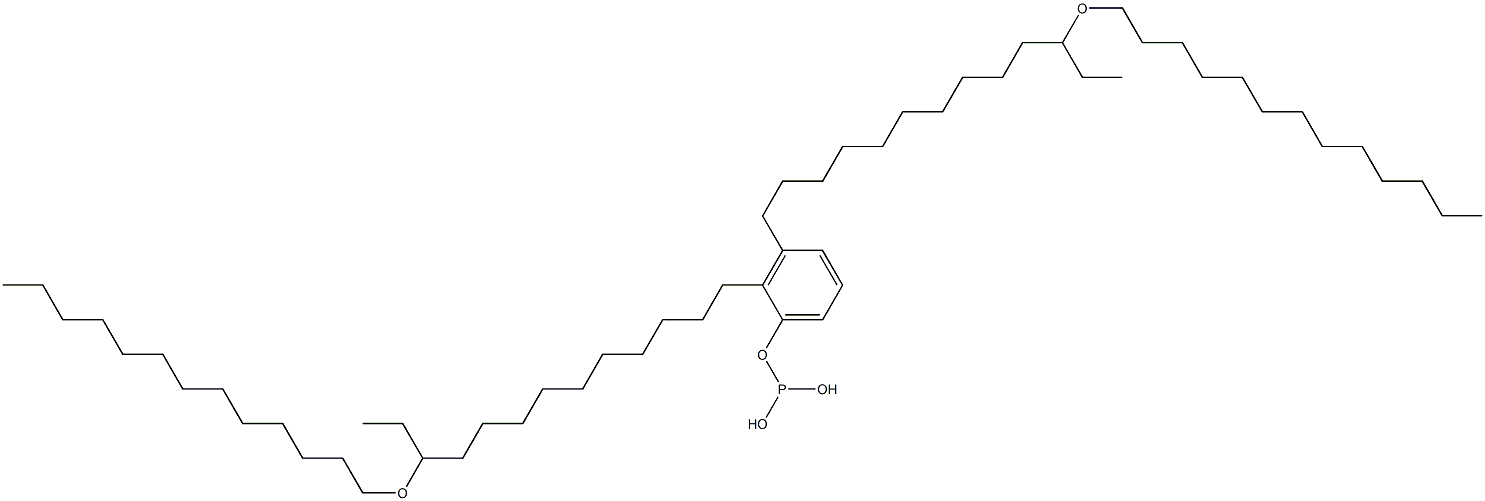 Phosphorous acid bis[11-(tridecyloxy)tridecyl]phenyl ester,,结构式