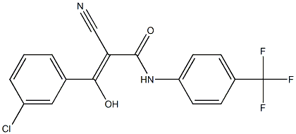 2-Cyano-3-hydroxy-3-[3-chlorophenyl]-N-[4-trifluoromethylphenyl]acrylamide