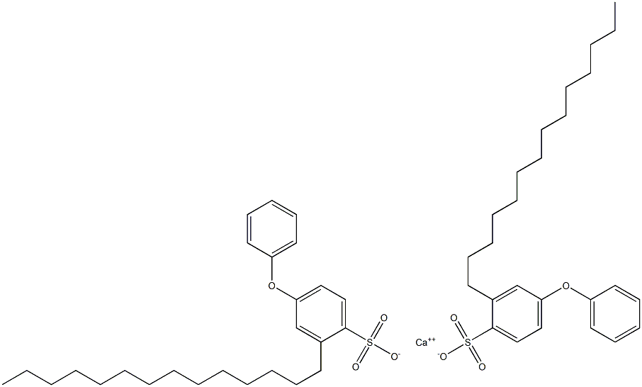 Bis(4-phenoxy-2-tetradecylbenzenesulfonic acid)calcium salt,,结构式
