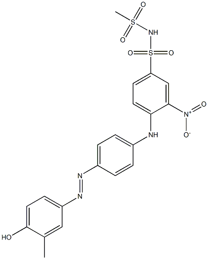 4-[[4-[(4-Hydroxy-3-methylphenyl)azo]phenyl]amino]-N-(methylsulfonyl)-3-nitrobenzenesulfonamide Structure