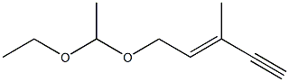 1-(1-エトキシエトキシ)-3-メチル-2-ペンテン-4-イン 化学構造式