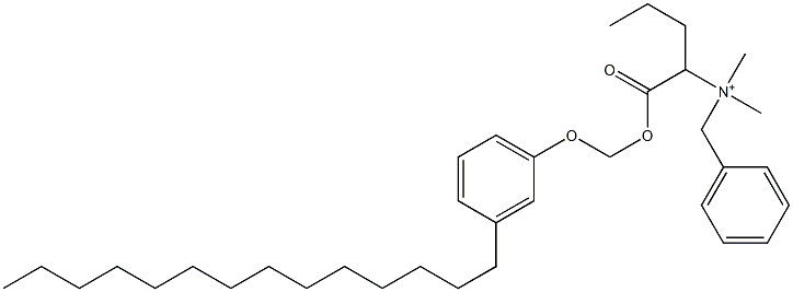 N,N-Dimethyl-N-benzyl-N-[1-[[(3-tetradecylphenyloxy)methyl]oxycarbonyl]butyl]aminium Struktur