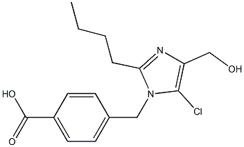 4-(2-Butyl-5-chloro-4-hydroxymethyl-1H-imidazol-1-ylmethyl)benzoic acid Structure