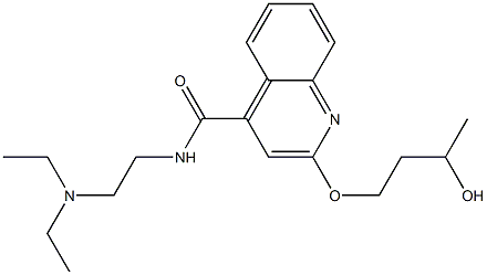 2-(3-Hydroxybutoxy)-N-[2-(diethylamino)ethyl]-4-quinolinecarboxamide Struktur
