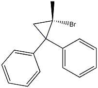 [1S,(+)]-1-Bromo-1-methyl-2,2-diphenylcyclopropane 结构式
