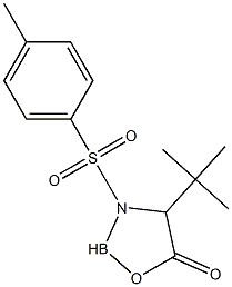 2,3-Dihydro-4-tert-butyl-3-[(4-methylphenyl)sulfonyl]-1,3,2-oxazaborol-5(4H)-one 结构式