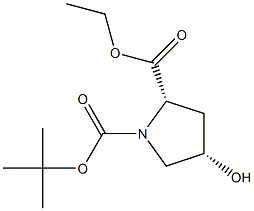 (2S,4S)-4-Hydroxy-1,2-pyrrolidinedicarboxylic acid 1-tert-butyl 2-ethyl ester Structure