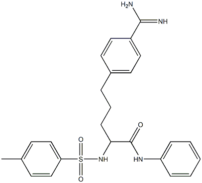 4-[4-(4-Methylphenylsulfonylamino)-5-oxo-5-(phenylamino)pentyl]benzamidine,,结构式