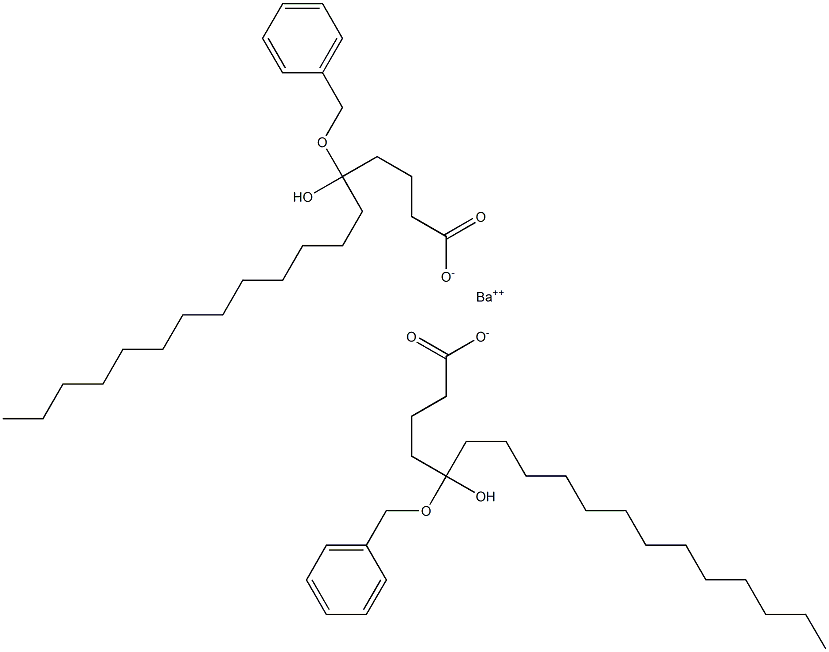 Bis(5-benzyloxy-5-hydroxystearic acid)barium salt Structure