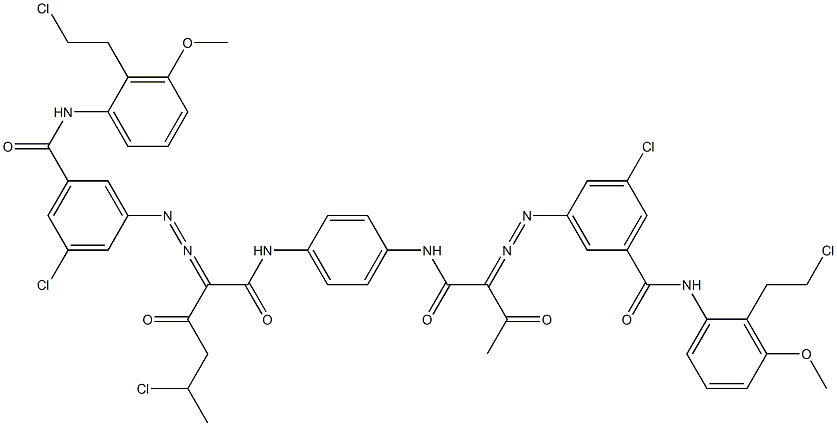 3,3'-[2-(1-Chloroethyl)-1,4-phenylenebis[iminocarbonyl(acetylmethylene)azo]]bis[N-[2-(2-chloroethyl)-3-methoxyphenyl]-5-chlorobenzamide]