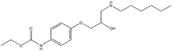 [4-[2-Hydroxy-3-(hexylamino)propoxy]phenyl]carbamic acid ethyl ester Struktur