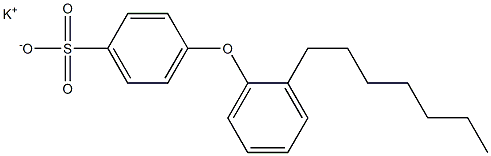 4-(2-Heptylphenoxy)benzenesulfonic acid potassium salt Struktur