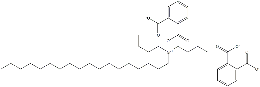 Bis(phthalic acid 1-octadecyl)dibutyltin(IV) salt Structure