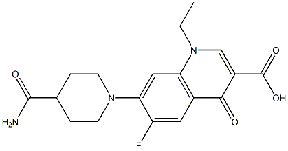 1,4-Dihydro-1-ethyl-6-fluoro-7-(4-carbamoylpiperidin-1-yl)-4-oxoquinoline-3-carboxylic acid