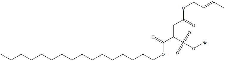 2-(ソジオスルホ)こはく酸1-ヘキサデシル4-(2-ブテニル) 化学構造式