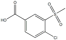 3-[Methylsulfonyl]-4-chlorobenzoic acid,,结构式