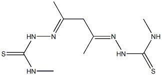(2E,4E)-ペンタン-2,4-ジオンビス(4-メチルチオセミカルバゾン) 化学構造式