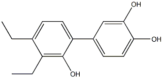 3',4'-Diethyl-1,1'-biphenyl-2',3,4-triol Struktur