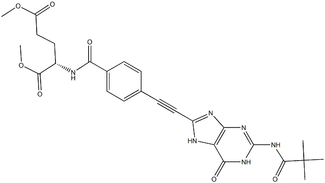 N-[4-[[[2-(Pivaloylamino)-1,6-dihydro-6-oxo-7H-purin]-8-yl]ethynyl]benzoyl]-L-glutamic acid dimethyl ester