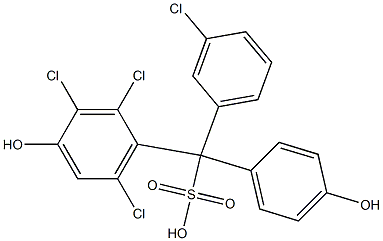 (3-Chlorophenyl)(2,3,6-trichloro-4-hydroxyphenyl)(4-hydroxyphenyl)methanesulfonic acid