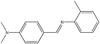 N-[4-(ジメチルアミノ)ベンジリデン]-2-メチルアニリン 化学構造式