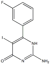 2-Amino-5-iodo-6-(m-fluorophenyl)-4(1H)-pyrimidinone