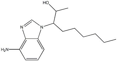 4-Amino-1-[1-(1-hydroxyethyl)heptyl]-1H-benzimidazole Struktur