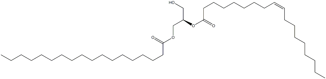 [R,(+)]-1-O-ステアロイル-2-O-オレオイル-D-グリセロール 化学構造式