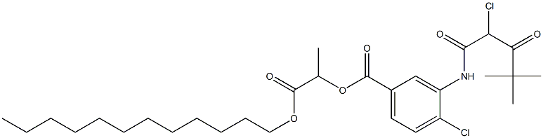 2-[4-Chloro-3-[[2-chloro-2-(tert-butylcarbonyl)acetyl]amino]benzoyloxy]propionic acid dodecyl ester