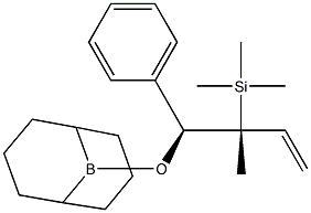 (1S,2R)-1-[(9-ボラビシクロ[3.3.1]ノナン-9-イル)オキシ]-1-フェニル-2-(トリメチルシリル)-2-メチル-3-ブテン 化学構造式