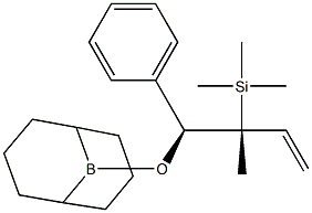 (1S,2R)-1-[(9-Borabicyclo[3.3.1]nonan-9-yl)oxy]-1-phenyl-2-(trimethylsilyl)-2-methyl-3-butene 结构式