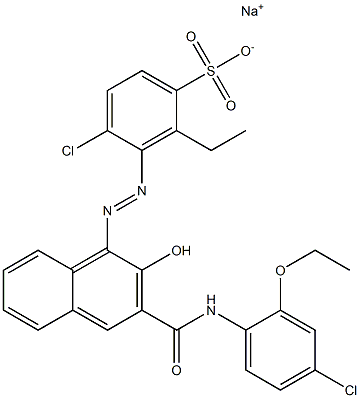 4-Chloro-2-ethyl-3-[[3-[[(4-chloro-2-ethoxyphenyl)amino]carbonyl]-2-hydroxy-1-naphtyl]azo]benzenesulfonic acid sodium salt|