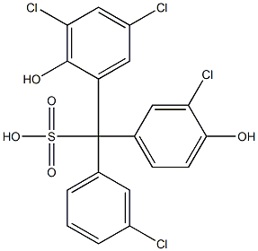 (3-Chlorophenyl)(3-chloro-4-hydroxyphenyl)(3,5-dichloro-2-hydroxyphenyl)methanesulfonic acid Structure