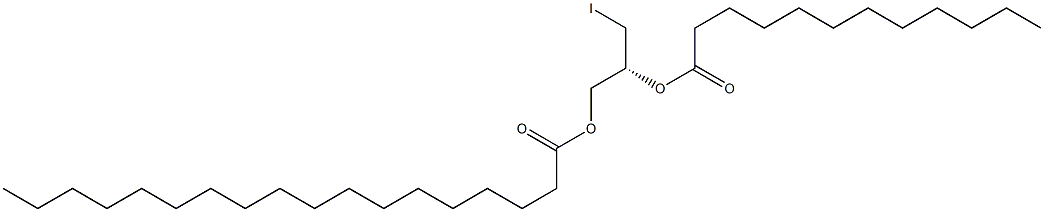 [R,(+)]-3-Iodo-1,2-propanediol 2-laurate 1-stearate 结构式