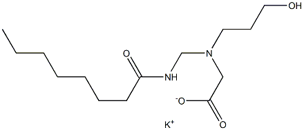 N-(3-Hydroxypropyl)-N-(octanoylaminomethyl)glycine potassium salt,,结构式