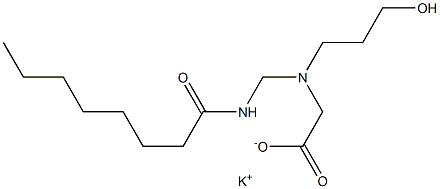 N-(3-Hydroxypropyl)-N-(octanoylaminomethyl)glycine potassium salt 结构式