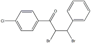 1-(4-Chlorophenyl)-2,3-dibromo-3-phenyl-1-propanone 结构式